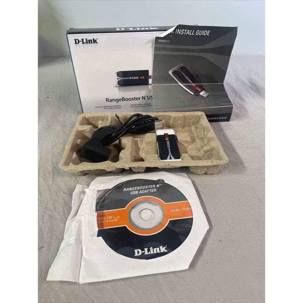 D-link DWA-140 RangeBooster N300 USB Adapter Wifi Internet Wireless Extender